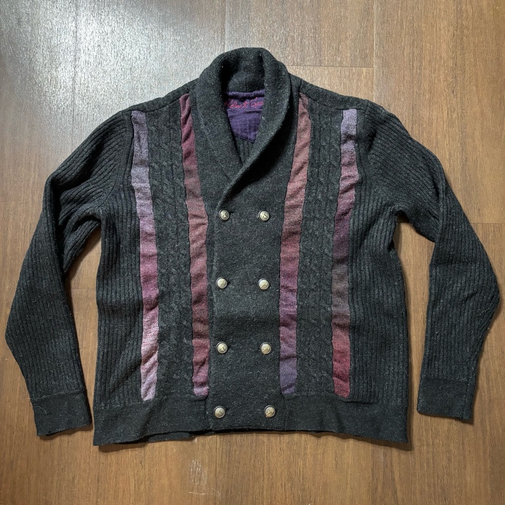 Robert Graham Women's Wool Cardigan Sweater Size M Black
